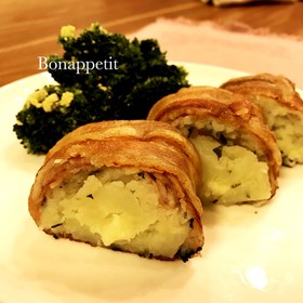 主役!豚バラ肉のチーズポテト巻き