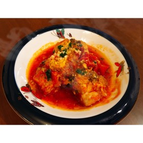 圧力鍋でホロホロ♡骨付き鶏のトマト煮込み