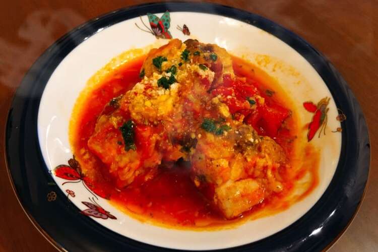 圧力鍋でホロホロ 骨付き鶏のトマト煮込み レシピ 作り方 By ぐみちゃんクック クックパッド