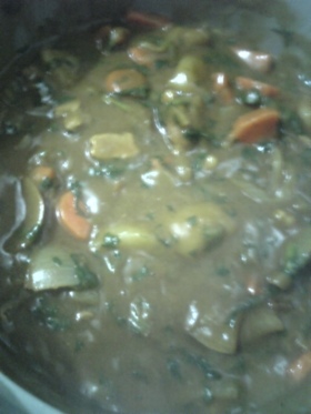 小松菜入りカレー♪