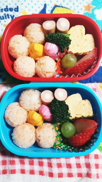 幼稚園(年少)双子のお弁当19の写真