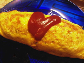 ひき肉とほうれん草のオムレツ