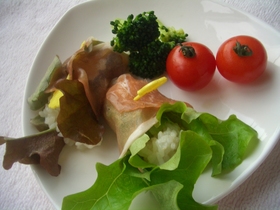 酢飯のサラダ巻き