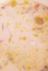 豆乳&牛乳のごぼうスープ