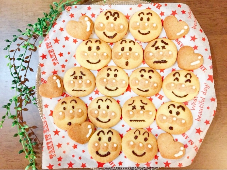 簡単 皆大好きアンパンマンクッキー♡の画像
