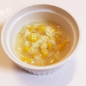 離乳食後期✿マカロニとコーンのスープ✿