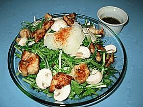 鶏せせり肉と水菜のおろしサラダ
