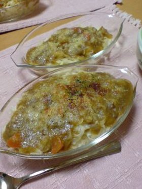 カレーうどんグラタン