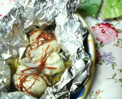 ✿牡蠣とえのきの❀柚子酢✿オーブン蒸しの写真