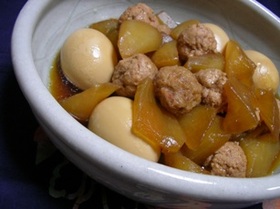 大根と鶏団子の煮物