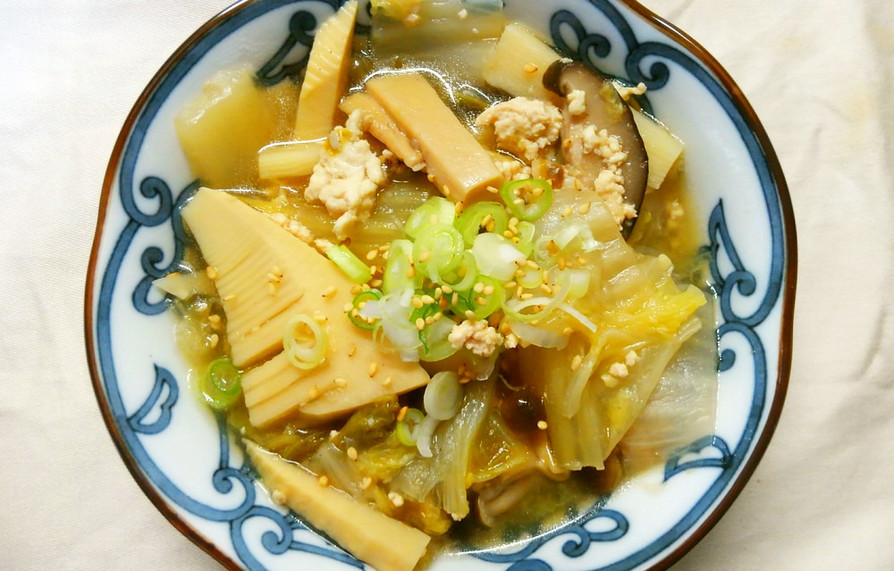 簡単❁たけのこと白菜と鶏挽き肉の中華煮❁の画像