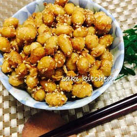 ♡大豆とアーモンドの甘辛炒め♡