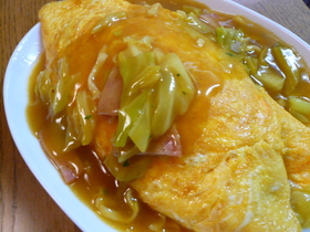 具たっぷり☆とろとろカレーのオムうどん