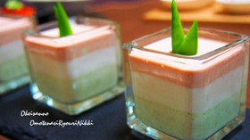 ひな祭りに♪ 野菜のひし餅ムース