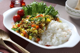 体を温め野菜と葉にんにく簡単あったカレー