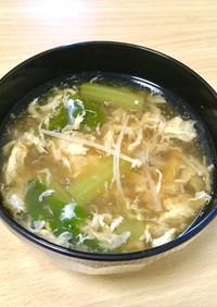 小松菜とえのきの和風卵スープ