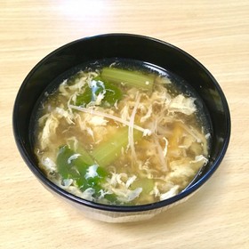小松菜とえのきの和風卵スープ