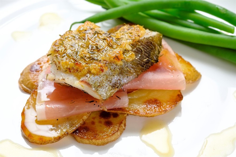 梅レシピ｜鱈の梅バターソース焼きの画像