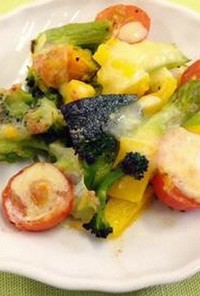 緑黄色野菜のガーリックオーブン焼き