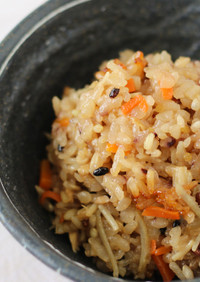 雑穀米を使った炊き込みご飯