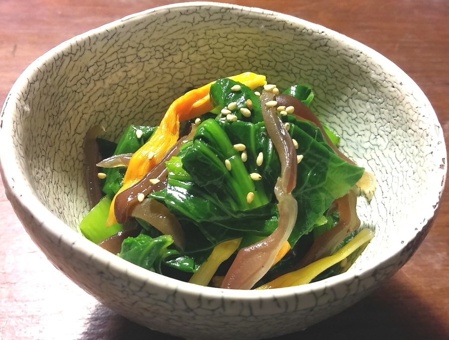 小松菜と生きくらげのナムルの画像