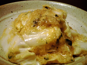 白菜とたらこのとろり和えもの(→v←)