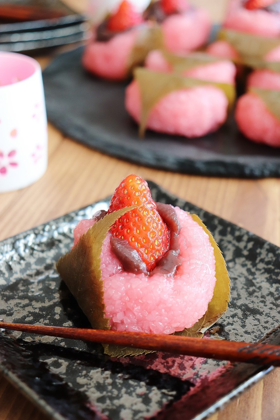 ひな祭り♡いちご桜餅の画像