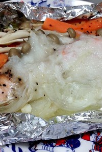 鮭と山芋のホイル焼き
