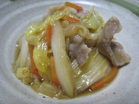 お鍋にお任せw白菜豚こまの蒸し煮◎