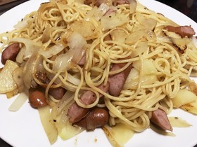 簡単!じゃが&ウインナーやみつきパスタ☆