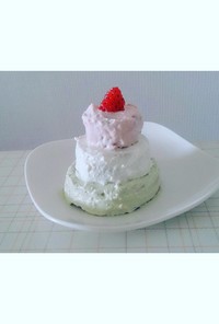 離乳食【ひな祭り３色３段ケーキ】卵不使用
