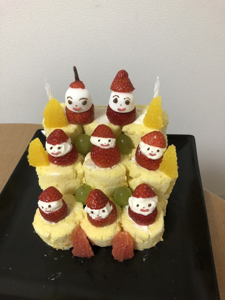 デコ☆ひな祭り☆ロールケーキの画像