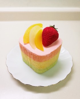 ひな祭りに。ひし形ロールケーキ