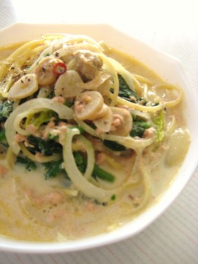 あったか♪豆乳スープパスタ