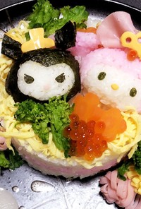 ひな祭りデコ寿司＊マイメロ&クロミ