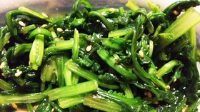 簡単☆春菊おひたし☆ごま油菊菜大量消費