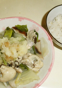 牡蠣と野菜とご飯