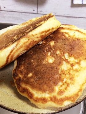 豆腐とヨーグルトのふわもちパンケーキ
