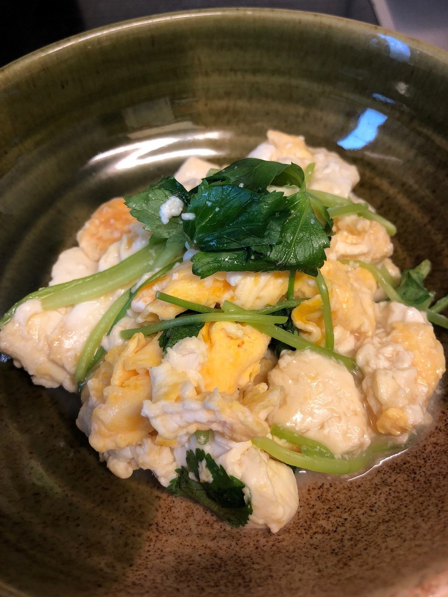 豆腐と卵の麺つゆ炒めの画像