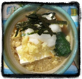 揚げ玉豆腐