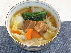 豚角煮入り艶うどん