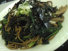 ほうれん草の和*蕎麦パスタ