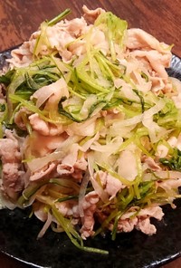 簡単美味！京みぶ菜と豚肉の温しゃぶサラダ