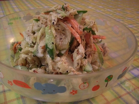 セロリと鶏ささみの和風なサラダ♪
