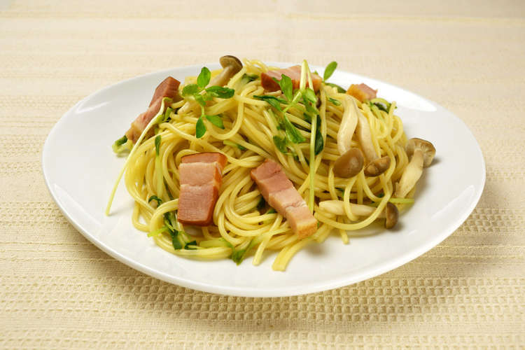 簡単節約 豆苗ときのこの和風パスタ レシピ 作り方 By ニチロ畜産株式会社 クックパッド 簡単おいしいみんなのレシピが352万品