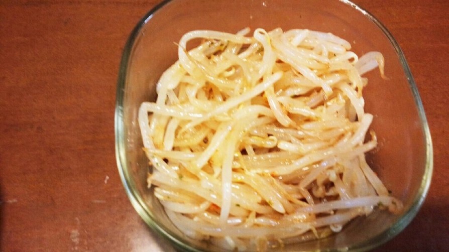 レンチン簡単常備菜！もやしのピリ辛ナムルの画像