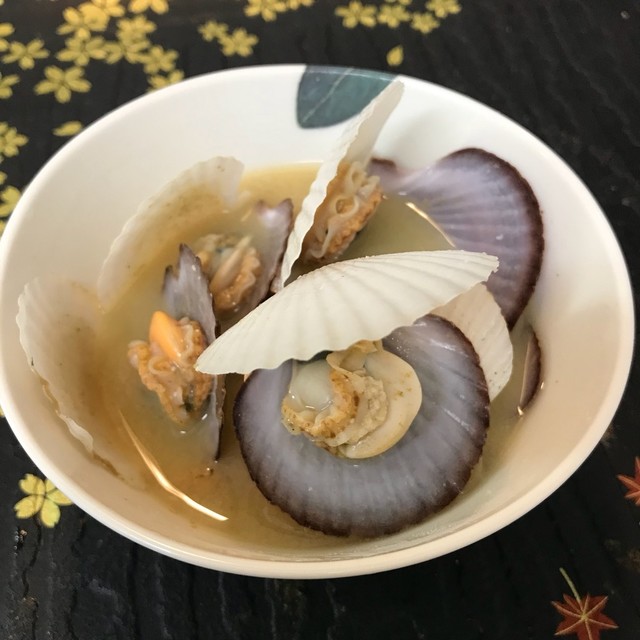 新物始まりました ほたての稚貝の味噌汁 レシピ 作り方 By Dentack クックパッド