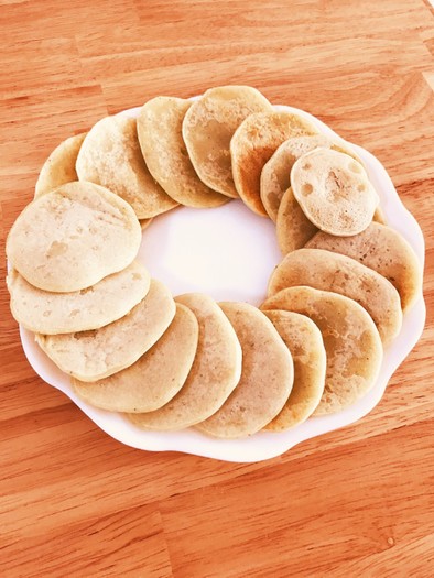 離乳食◎米粉・バナナのヘルシーパンケーキの写真