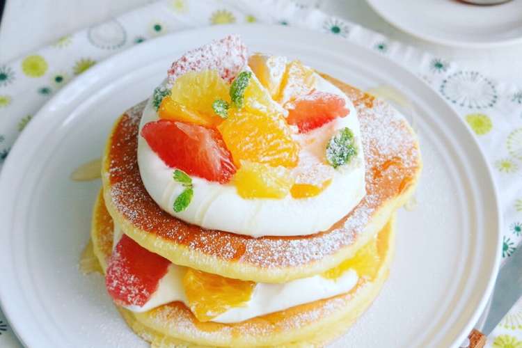 ハニーシトラスパンケーキヨーグルクリーム レシピ 作り方 By ふじたかな クックパッド