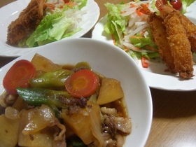 薄切り牛肉と大根のコクのある煮物